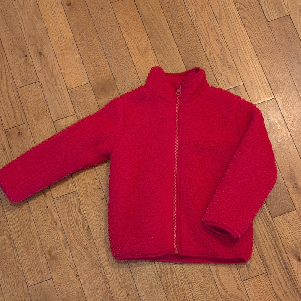 Red Teddy Bear Zip Sweater/Jacket